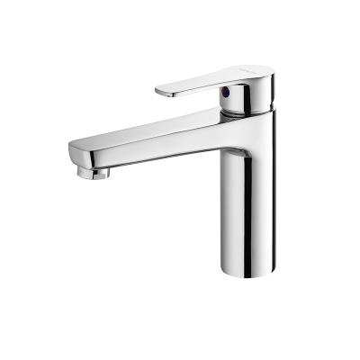 China Basin Taps Washroom Lavatory Chrome Water Mixer Tap Bathroom Wash Basin Faucet Manufacturer for sale