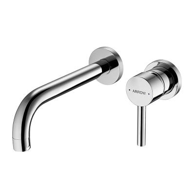China Built-in Faucet Conceal Wall Mounted Hot Cold Water Mixer Brass Chrome Washroom Basin Tap for sale