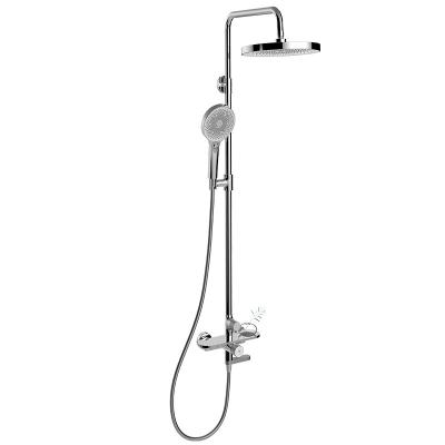 China H 817-1207mm Wall Mount Shower Faucet Set Round Headshower Handshower for sale