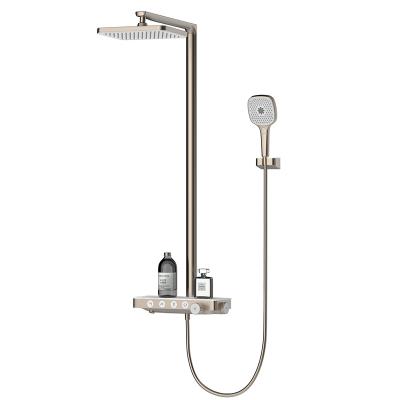 China Anti Scald Hand Shower Mixer Set , Thermostatic Square Bathroom Shower Set for sale