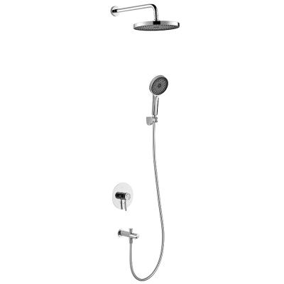 China Bathroom Head Shower And Handshower Built-in Bath Shower Set Round Factory Directly Sell for sale