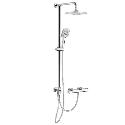 China Bathroom Thermostatic Bath Filler Shower Set Square 3 Function for sale
