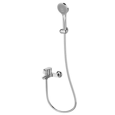China Brass Hand Shower Wall Hung Chrome Bathroom Rain Shower Faucet Sanitary Ware Accessories for sale