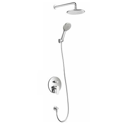 China Rainfall Shower Built-in Set Modern Round Head Shower Bathroom 3 Function Hand Shower for sale