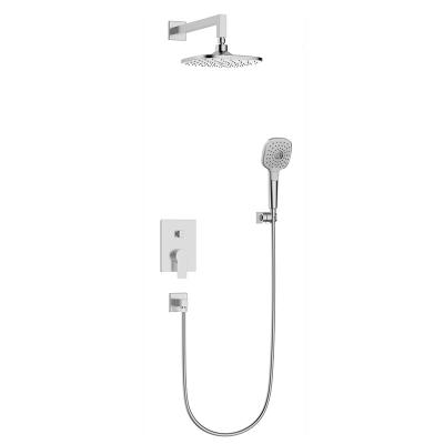 China Concealed Bathroom Shower Set Wall Mounted Toilet Hidden Bathtub Round Rain Shower Faucet Set for sale