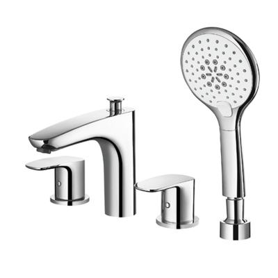 China 4 Hole Bathtub Shower Mixer Taps  Brass Deck Mounted F8F9028C for sale