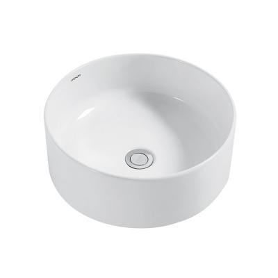 China FP46110 Bathroom Counter Top Basin , White Glazed Round Bowl Wash Basin for sale