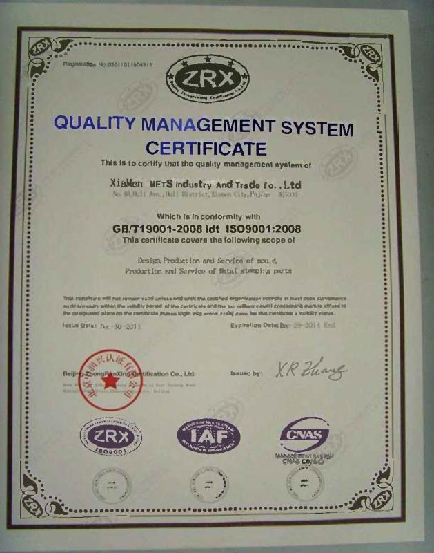 Factory quality - Xiamen METS Industry & Trade Co., Ltd