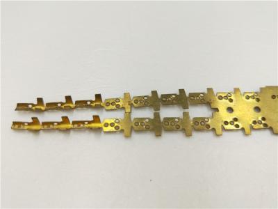 China One Row Line Progressive Forming Brass Stamping Parts For Straight / Earthing Connection for sale