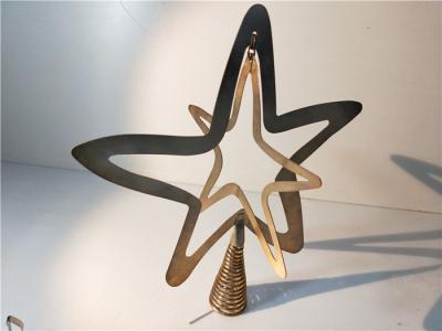 China Fabricação do costume do presente da arte dos dados de carimbo do metal da estrela de Chrstmas do chapeamento de ouro à venda