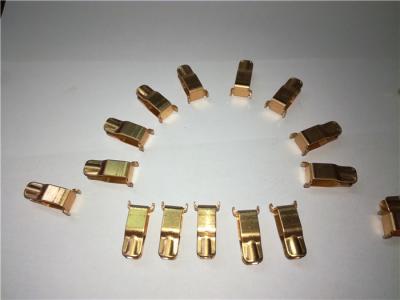 China BeCu Brass Stamping Parts One Row Cavity For Wall Switch Plugs / Sockets for sale