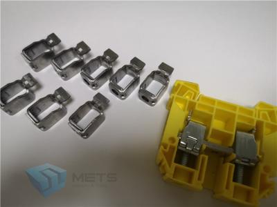 China Screw Clamp Metal Stamping Parts Din Rail Terminal Blocks Clamp Connector for sale
