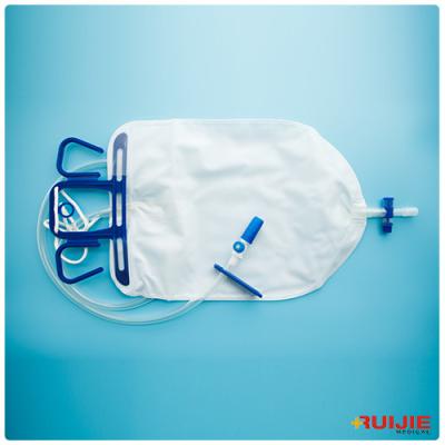China urine bag PVC material pediatric 2000ml Luxurious Urine Drainage Bag with T-Tap Outlet for sale