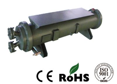 China Material refrigerado por agua marino de la cubierta del acero de carbono del cambiador de calor del condensador de la refrigeración en venta