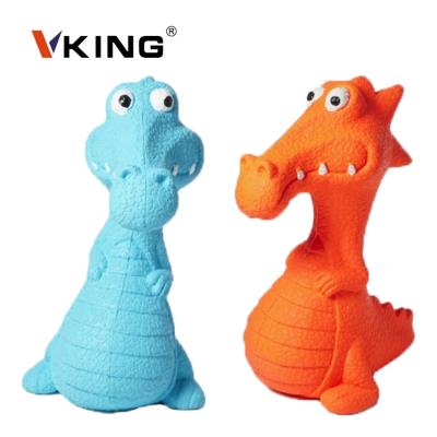 China Viable Animal Shape Cute Dragon Taste Milk Beef Milk Natural Rubber Strong Squeaky Dog Toy for sale