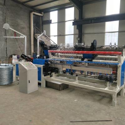 China 3m width Fully-Automatic double wire feeding PLC Chain Link Fence Machine for sale
