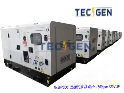 China 36kVA 29kW Perkins Generator Set With Silent Enclosed Canopy en venta