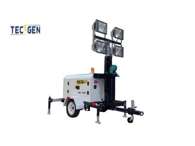 China 9m Manual Mobile Lighting Tower With 4x1000W Floodlights For Construction Site for sale