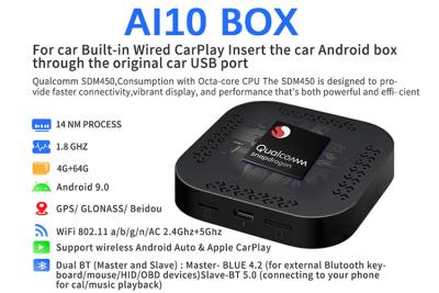 중국 유니버셜 GPS 무선 전신 카플레이 AI 박스 극소 SD 카플레이 작은 안드로이드 박스 멀티미디어 판매용