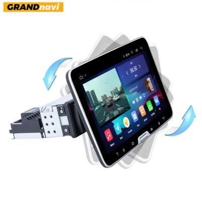 Cina 10 pollici di rotazione 1 Din Android 12 Car Radio Multimedia single din radio GPS Navigation dvd CarPlay in vendita