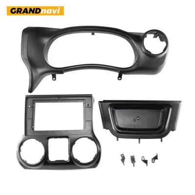 China Car 2Din Audio Face Plate Fascia Frame Panel Dash Mount Kit For Jeep Wrangler 2011-2014 for sale