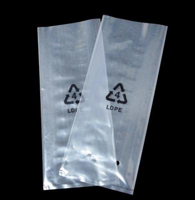 China Reciclando sacos lisos claros da soldadura térmica do LDPE, sacos polis transparentes do alimento à venda