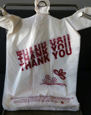 China De t-shirts voeren danken u in zakken doet 11,5“ X 6,25“ X 21“, Zwarte kleur, HDPE materiaal uit Te koop