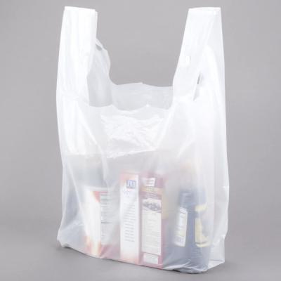 China HDPE Material T Shirt Shopping Bags Large White Colour 13