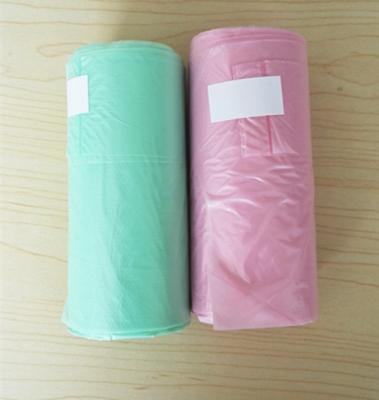China 12 Micron 30L T Shirt Plastic Garbage Bags HDPE Material Blue Colour 460 * 560mm for sale