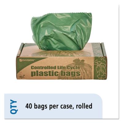 China Bolsos de basura degradables de Eco, 1.1mil bolsos de basura de 33 galones 33 x 40m m en venta
