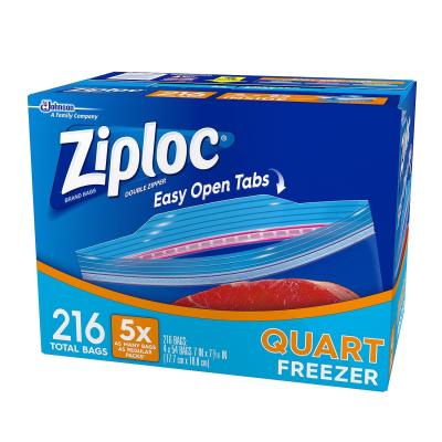 中国 明確な色のZiplocの容易な開いた袋、カスタマイズされたクォートのフリーザー袋 販売のため