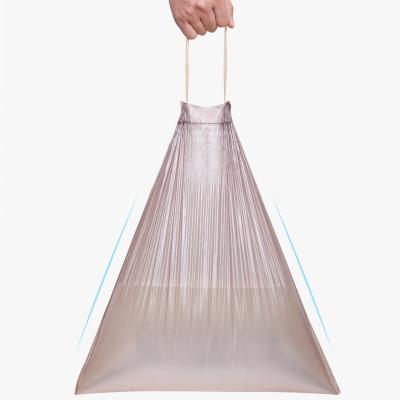 China Drawstring 13 Gallon Garbage Bags , Biodegradable Trash Bags HDPE Material for sale