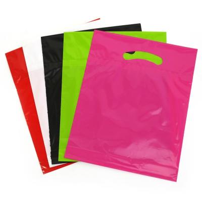 China Cute Garment Die Cut Plastic Bags , Custom Printed Die Cut Handle Bags for sale