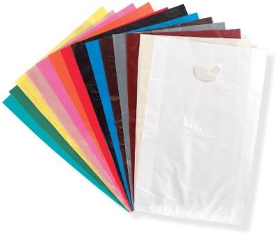 China Die Cut Handle Plastic Retail Gift Bags LDPE Material For Shopping for sale