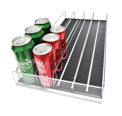 China Fridge Freezer Grocery Store Retail Display Cold Beverage Cans Gravity Feed Roller Shelf for Supermarket and Pharmacy for sale