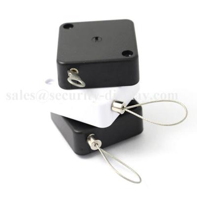 China Plastic Square Shape Anti-Theft Recoiler with Adjustable Loop Cable End for sale