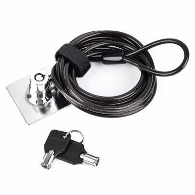 China Universal Laptop And Tablet Adhesive Security Plate With Key Cable Lock for sale