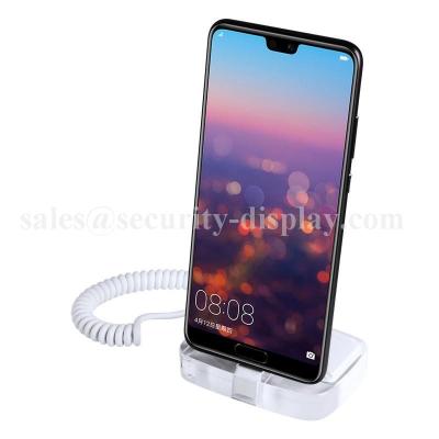 China Vertical Acrylic Mobile Phone Alarm Retail Display Stand for sale