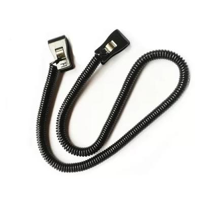China Pantone TPU Plastic Coiled Strap Retainer With Clips for sale