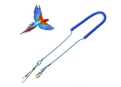 China Retractable Steel Reinforced Parrot Safe Rope , Safty Bungee Lanyard Strech 3 Meters for sale