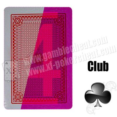 China El papel lateral de Li del compartimiento del póker marcó tarjetas/el póker invisible rojo en venta