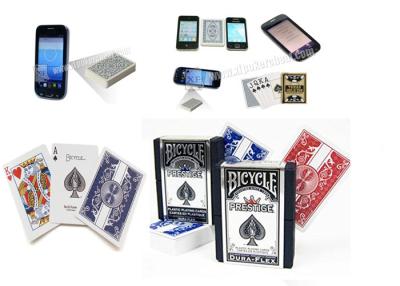China El póker marcado de la flexión de Dura del prestigio de la bicicleta carda tarjetas rojas y azules del tramposo del póker en venta