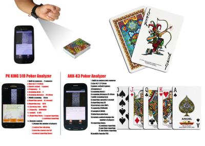 China El póker profesional plástico del ángel carda las tarjetas marcadas código de barras del póker para Analyer en venta