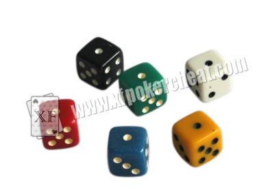 China Colorful Plastic Casino Magic Dice / Magic Trick Dice For Radio Wave Dice Predictor for sale
