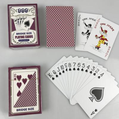 China Red No.999 PVC Plastic Playing Cards For Casino Games 58 * 88mm for sale