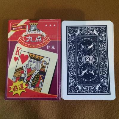 China No.758 Paper Playing Cards With Marking pattern Small letter and 2 Numbers for sale