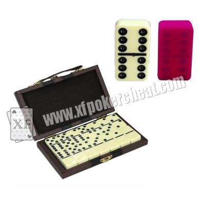 China Yellow Double Six Dominoes Mark For Poker cheat in cards game for sale