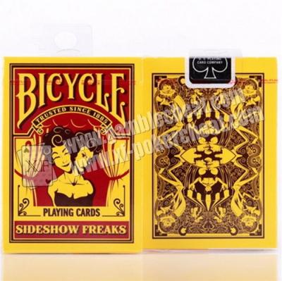 China Poker Cheat Bicycle Sideshow Freak Invisible Playing Cards Yellow Color for sale