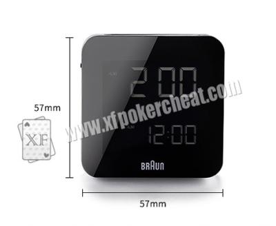 China Black Digital Clock With IR Camera Inside for Marked Playing Cards Gamble Cheat for sale