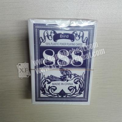 Chine Cartes de jeu invisibles 100% en plastique de l'oiseau 888/cartes de fraude de tisonnier à vendre